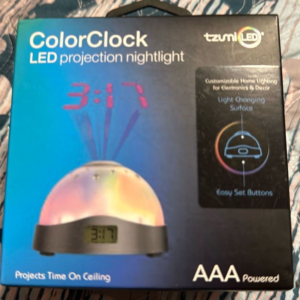 Color clock‎ led projection nightlight